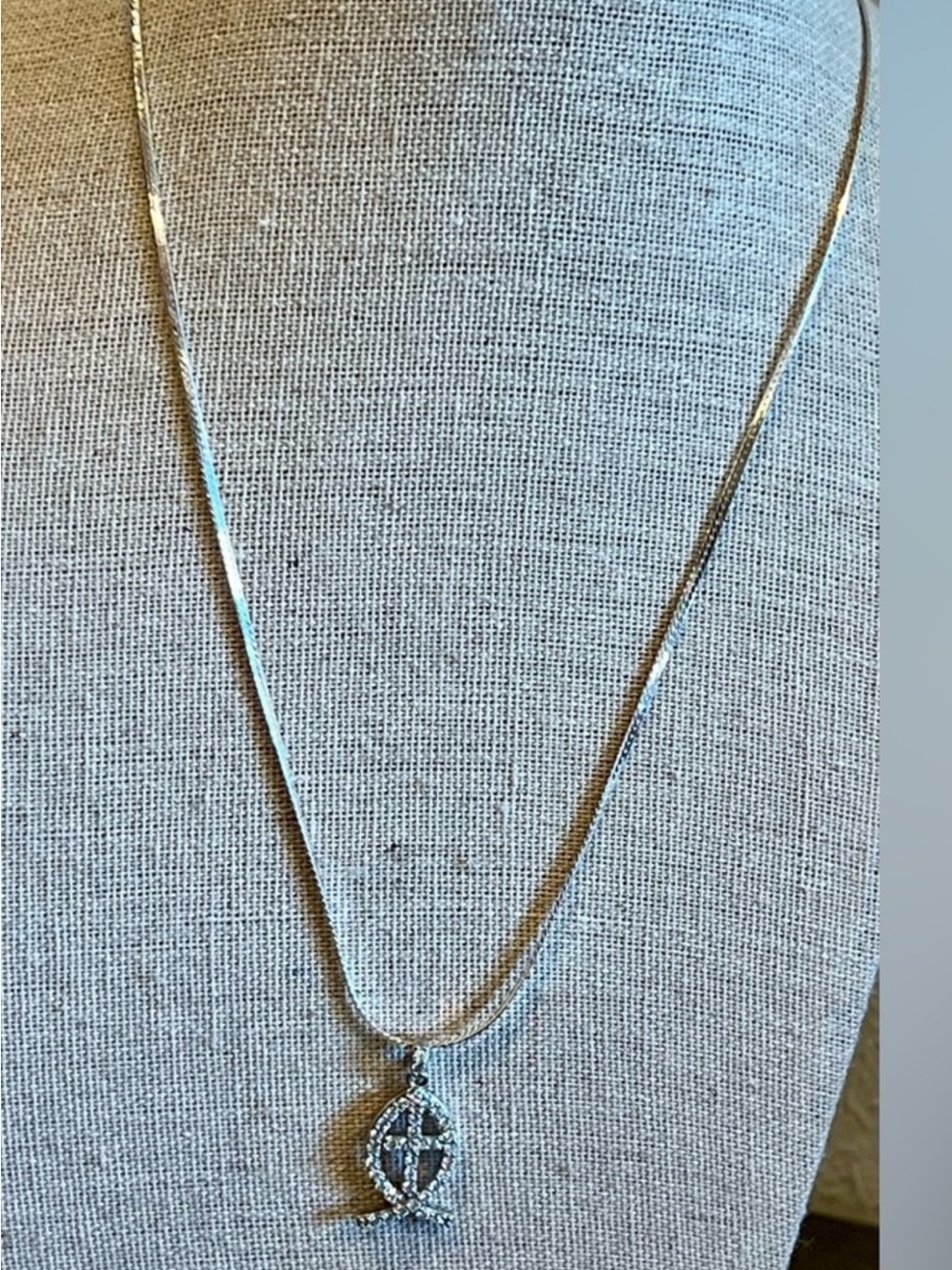 Silver sterling 925 Tone Cross Pendant Necklace - Women Jewelry
